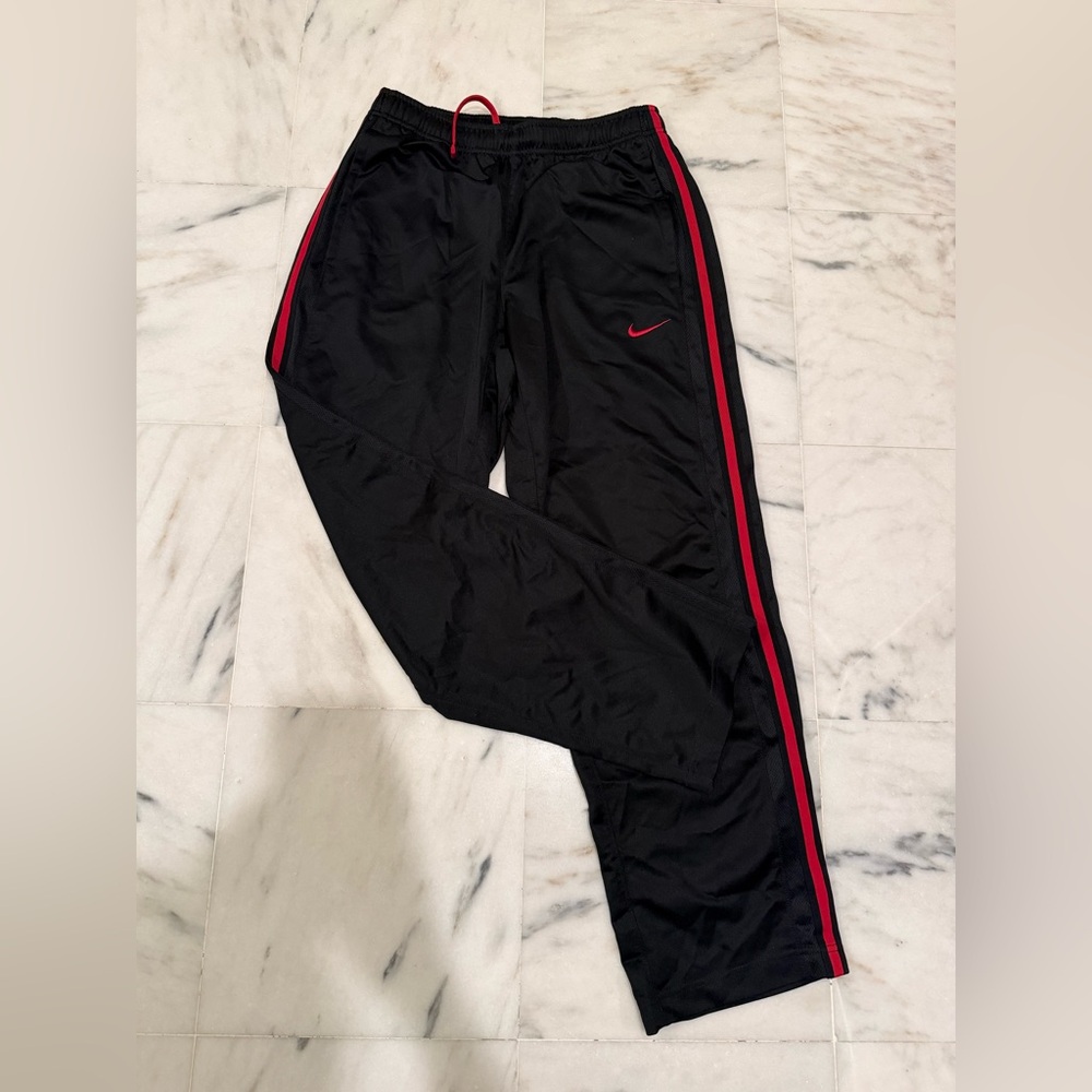 Nike Black Pants with Red Stripe